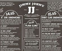 Image result for Jimmy John's Delivery Menu