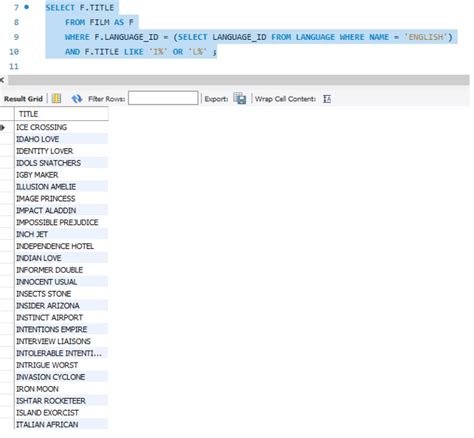 MySQL Subquery 的图像结果