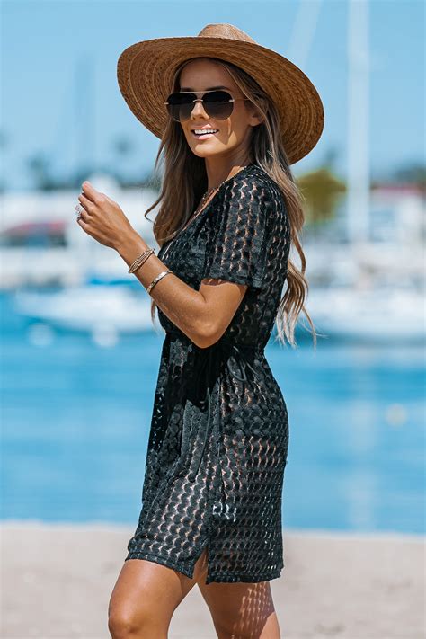 Crochet Mesh Cover-Up Dress