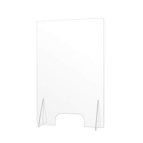 Economy Countertop Sneeze Guard with Pass Through Opening 35.5H x 23.5 ...