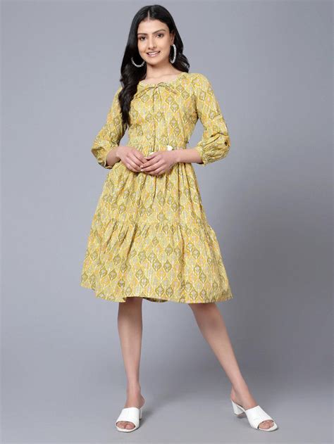 Cotton Women's Printed Short Dresses for Women – Bani Women