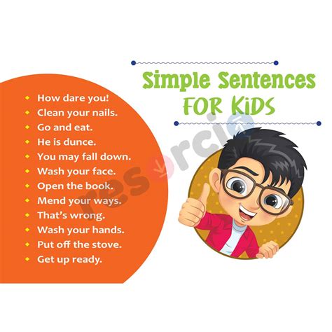 Image result for Simple Sentence Examples for Kids