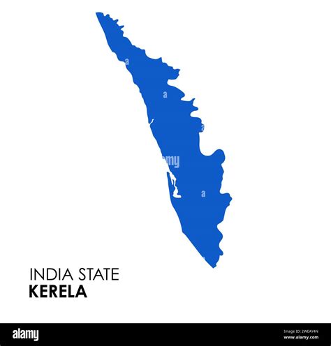 Kerala map of Indian state. Kerala map vector illustration. Kerala ...