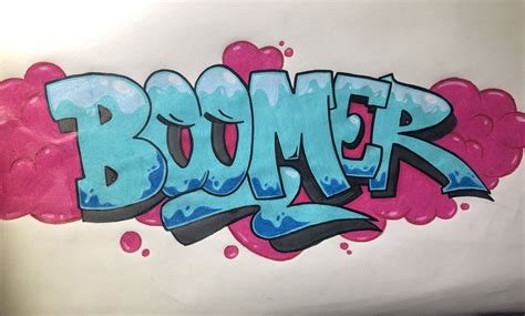 Colorful Graffiti Art: The Word 'Boomer'