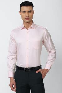 VAN HEUSEN Men Self Design Formal Pink Shirt - Buy VAN HEUSEN Men Self ...