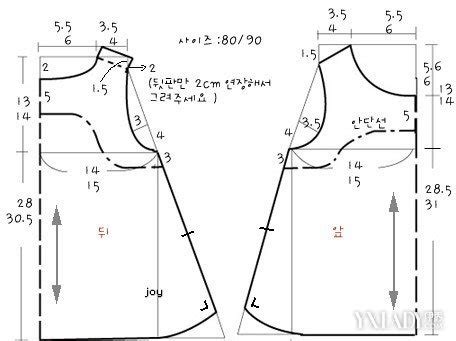 一步一步教你画简单T恤裁剪图-服装服装裁剪放码-CFW服装设计网