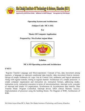 Operating Systems Notes - Operating System DCAP OPERATING SYSTEM ...