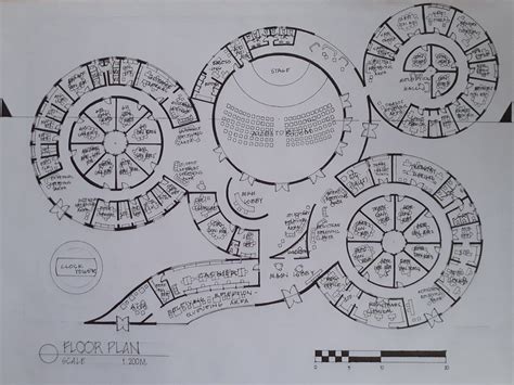 University Admin Building Circular Floor Plan
