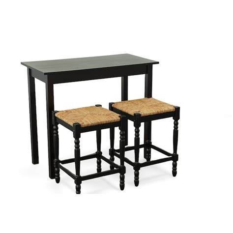 Carolina Cottage Tavern bar Antique Black Transitional Counter Table ...