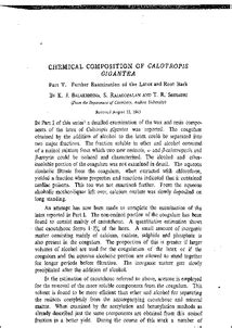 Chemical composition of Calotropis gigantea. Part V. Further ...