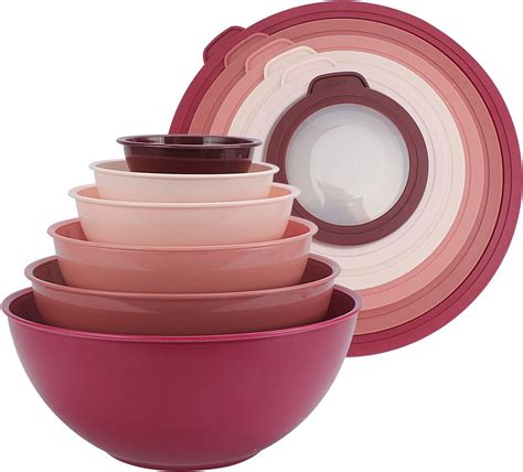 Buy COOK WITH COLOR Mixing Bowls with TPR Lids - 12 Piece Plastic ...