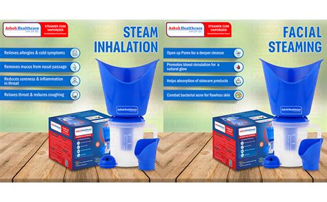 Asbob 3 in 1 steamer for cold and cough, vaporizer steamer for cough ...