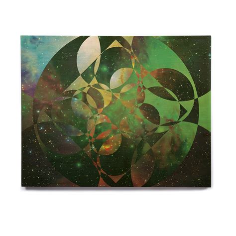 KESS InHouse Matt Eklund "Galactic Radiance" Blue Purple Birchwood Wall ...