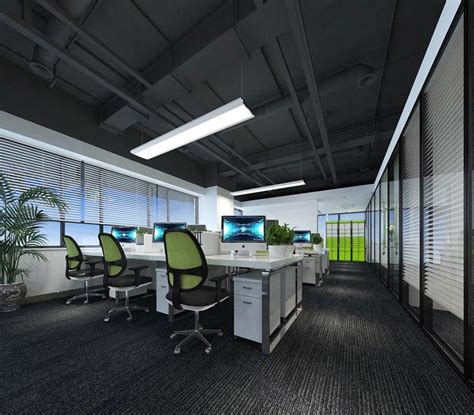 150平方家庭办公室装修设计效果图_岚禾工装设计