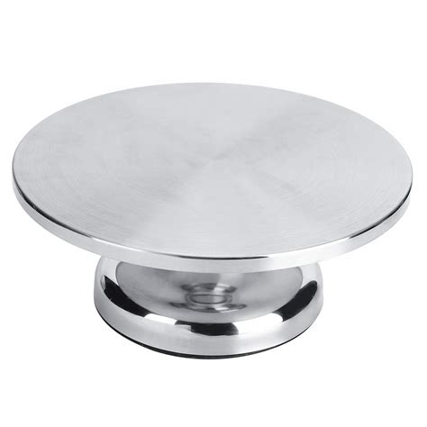 Cake Base, Rotate 360 Degrees Stainless Steel Cake Stand Easy to Clean ...