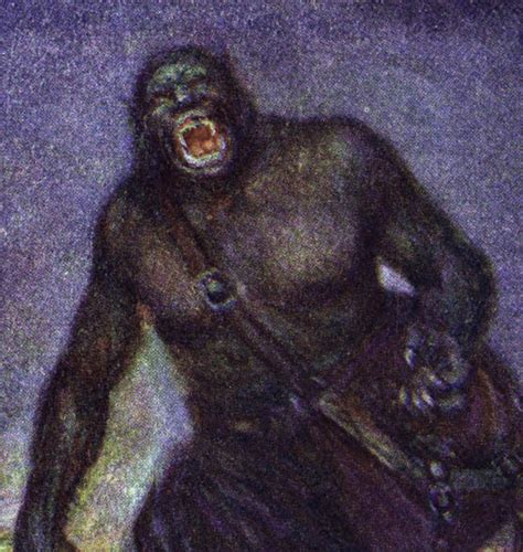 Beowulf And Grendel Fighting Beowulf & Grendel: Monsters,