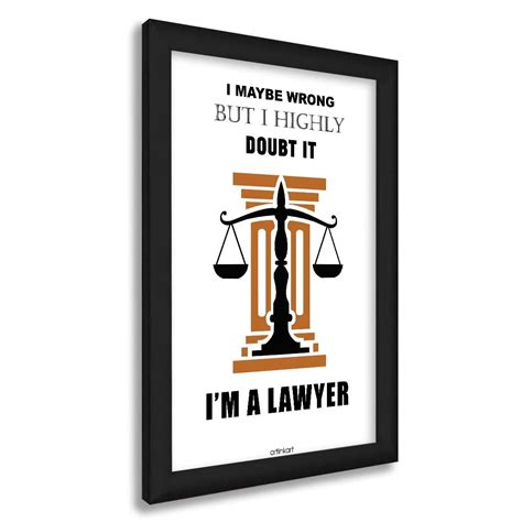 ArtinKart- Lawyer Law Motivational Funny Quotes Digital Poster for Room ...