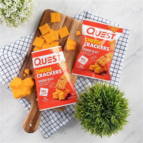 Buy Quest Nutrition Cheese Crackers, Cheddar Blast, High Protein, Low ...