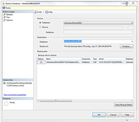 Image result for SQL Restore GUI