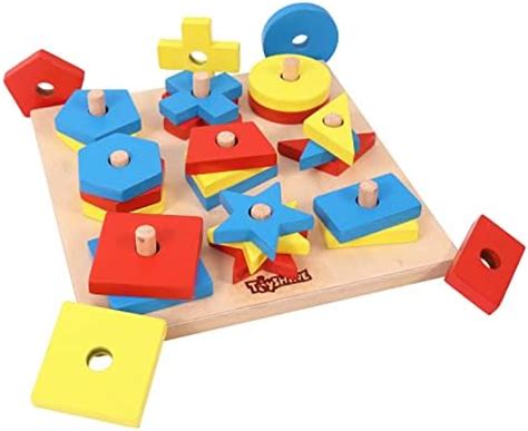 Toyshine Wooden Geometric Nine Shape Sorter (Multicolor 27 Pieces ...
