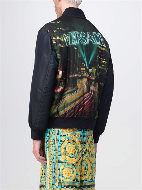 Versace Outlet: jacket in nylon - Multicolor | Versace jacket ...