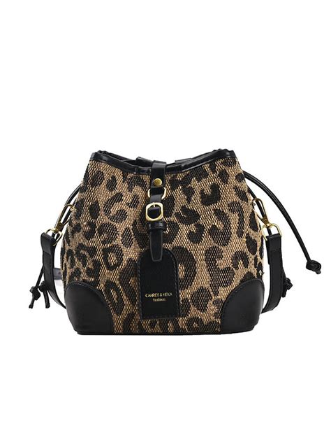 Image result for Leopard Print Drawstring Flannel Bag