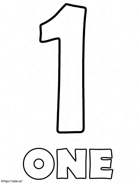 Number 1 Coloring Page