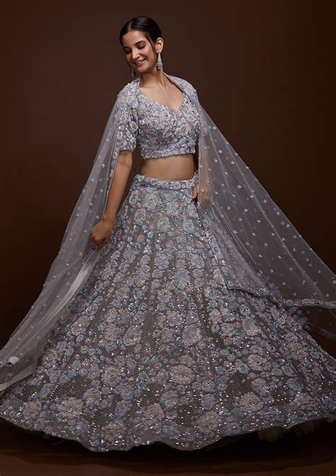 Grey Lehenga - Buy Grey Colour Lehenga Choli Online – Koskii