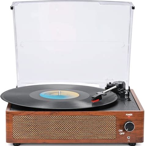 WOCKODER Vintage Turntable 3 Speed Belt Drive Vinyl Player LP Record ...