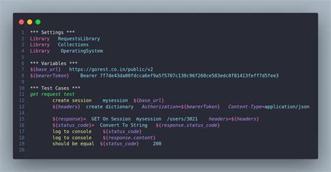 API Robot Framework 的图像结果