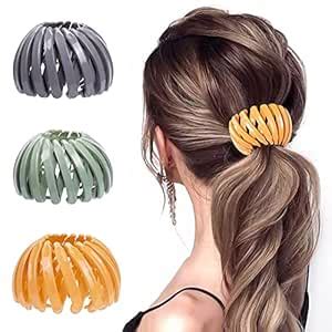 SUNBIRD Ponytail Women Bird Nest Hair Clips Holder Plastic Hair Bun ...