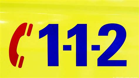 Sign Feuerwehr 112 Text Emergency Response Telephone/15 x 20 cm, 20 cm ...