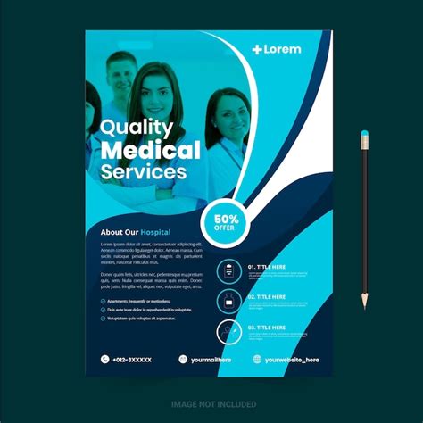 Design de modelo de folheto médico | Vetor Premium