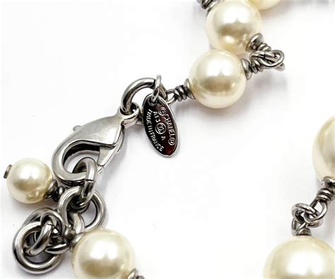 Chanel 5 Silver CC Crystal Faux Pearl Long Necklace at 1stDibs | faux ...