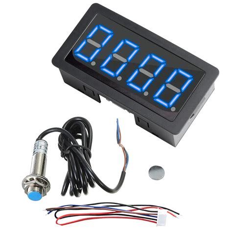 Probots Digital RPM Tachometer Kit | Hall Sensor & Green LED Display ...