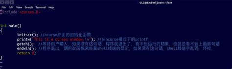 Ncursesmenu Example 的图像结果