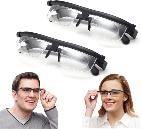 Adjustable Focus Glasses Dial Vision Near and Far Sight, HD Zoom ...