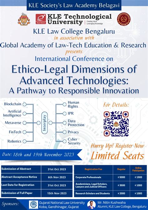 International Conference on Ethico-Legal Dimensions of Advanced ...