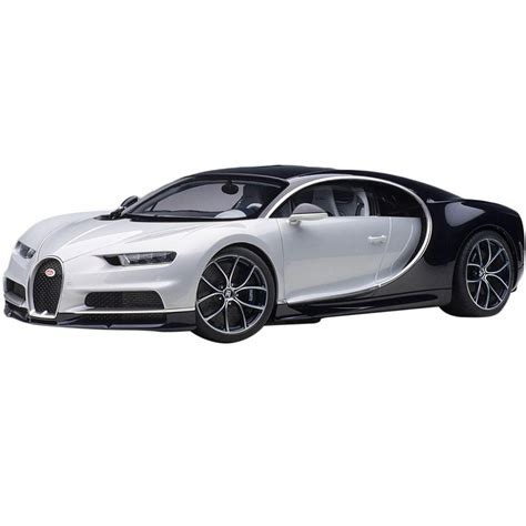 Buy Bugatti Chiron Glacier White and Atlantic Blue 112 Model Car by ...