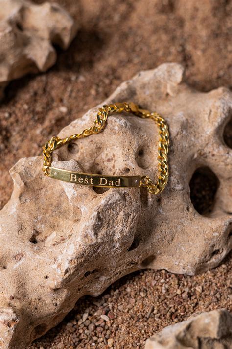 Men's Curb Chain Bracelet: Custom Engraved – Stone Story by Shruti