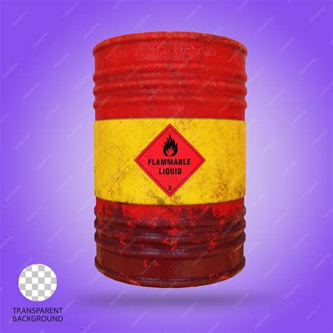 Premium PSD | Barrel oil flammable isolated 3d rendered illustration