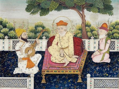 Guru Nanak With Bala And Mardana Punjab - Early 19th Century - Indian ...