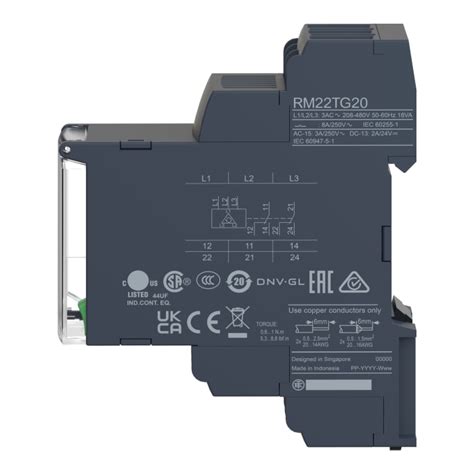 RM22TG20 Schneider Electric | Schneider Electric Monitoring Relay, 3 ...