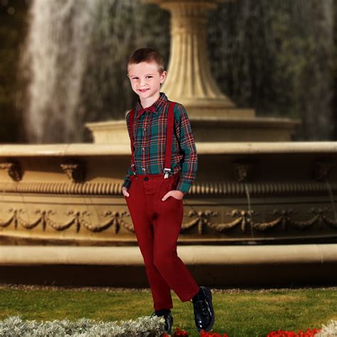 Boys' Red Pant Set | Formal Pants Set for Baby Boys | Sara Dresses