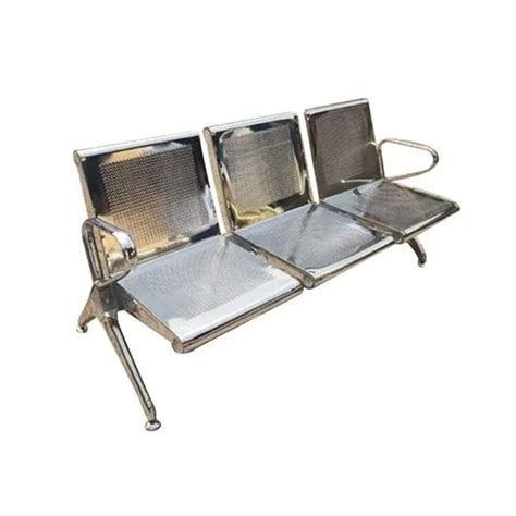 Affordable Price Stainless Steel 3 Seater Waiting Chair, Modern Durable ...