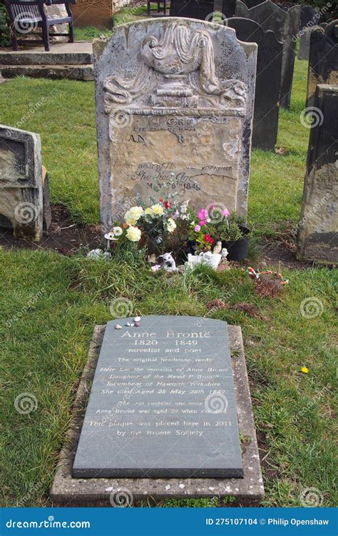 The Gravestone of Anne Bronte English Poet and Author in Saint Annes ...