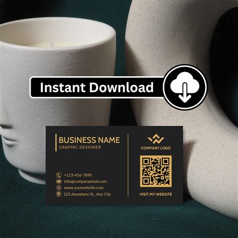 QR Code Business Card Template 的图像结果