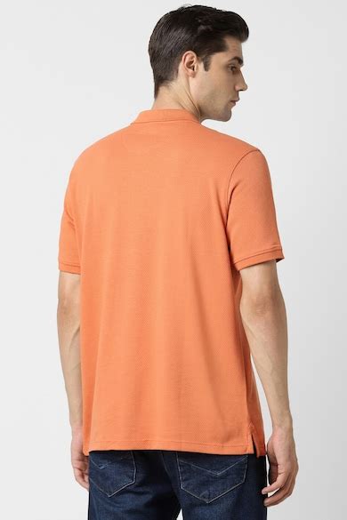Buy Men Orange Solid Polo Neck Polo T-Shirts Online - 906691 | Peter ...