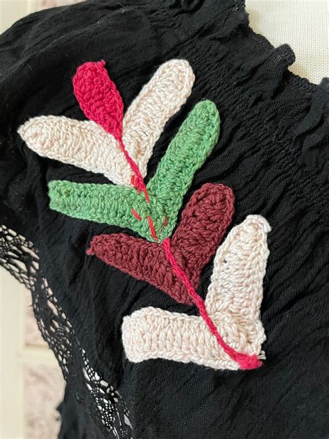 Sz S Anthropologie Raga Boho On/Off Shoulder Embroidery Lace Black Top Sample | eBay