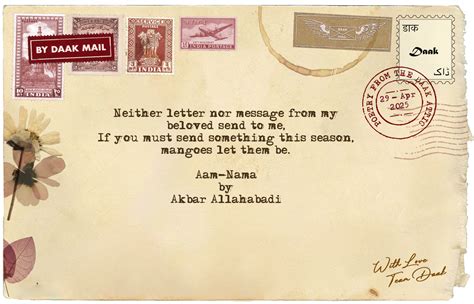 For the Love of Mangoes: Akbar Allahabadi's poem, Aam-Nama - Daak Vaak